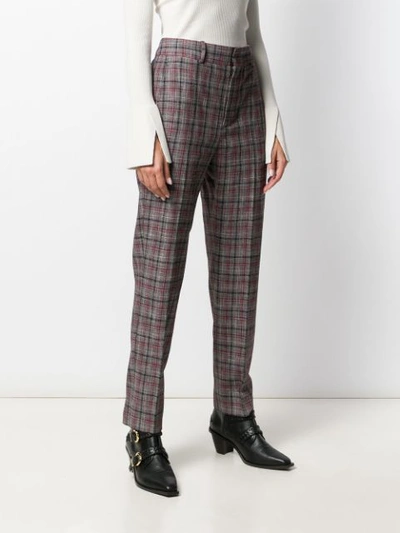 Isabel Marant Check Print High In Red/black