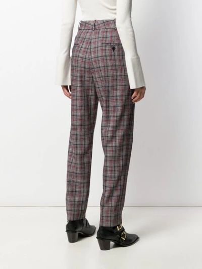 Isabel Marant Check Print High In Red/black