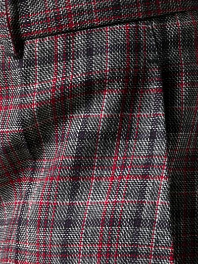 Isabel Marant Check Print High In Red/black