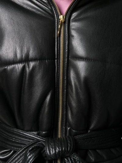 Shop Nanushka Lenox Vegan Leather Puffer Jacket In Black