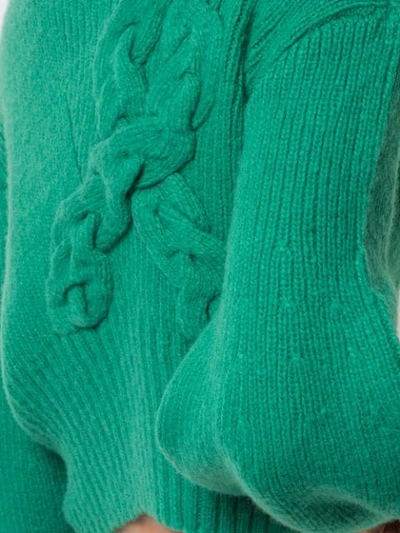 Shop Alejandra Alonso Rojas Chunky Knit Jumper In Green