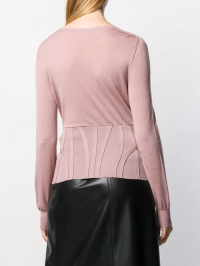 Pre-owned Saint Laurent Long Sleeve Knit Top In Pink