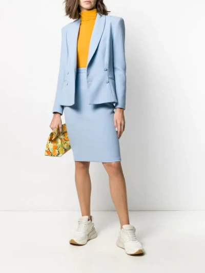 Shop Styland Shawl Lapel Blazer In Blue