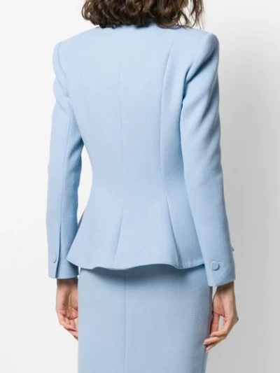 Shop Styland Shawl Lapel Blazer In Blue