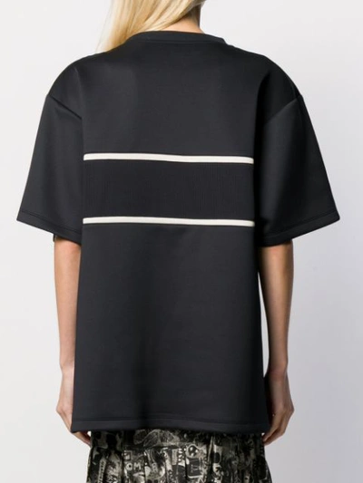 Shop Off-white Intarsia T-shirt Dress In Black