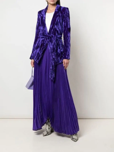 Shop Alice And Olivia Pleated Maxi Skirt In Purple