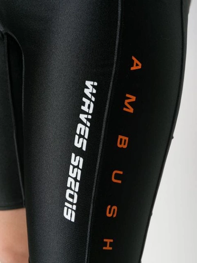 Shop Ambush Logo Printed Bicycle Shorts In Black