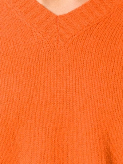 ARAGONA V领毛衣 - 橘色
