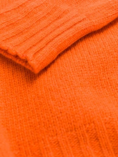 ARAGONA V领毛衣 - 橘色
