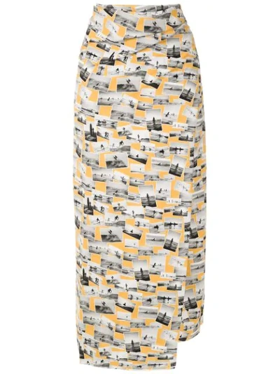 Shop Gloria Coelho Photografic Print Skirt In Multicolour