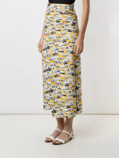 Shop Gloria Coelho Photografic Print Skirt In Multicolour