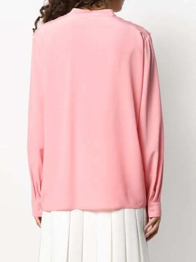 Shop Stella Mccartney Tuck-detail Long-sleeve Blouse In Pink