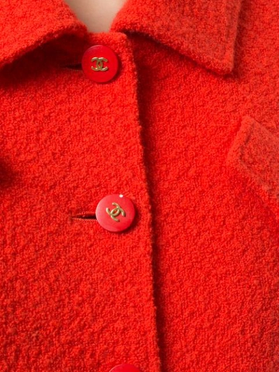 Pre-owned Chanel Four-pocket Buttoned Jacket In Red