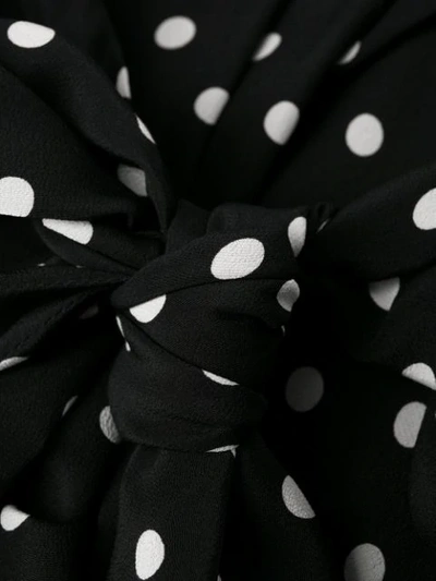 Shop Alessandra Rich Gepunktetes Wickelkleid In Black