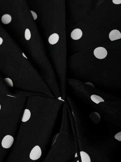 Shop Alessandra Rich Gepunktetes Wickelkleid In Black