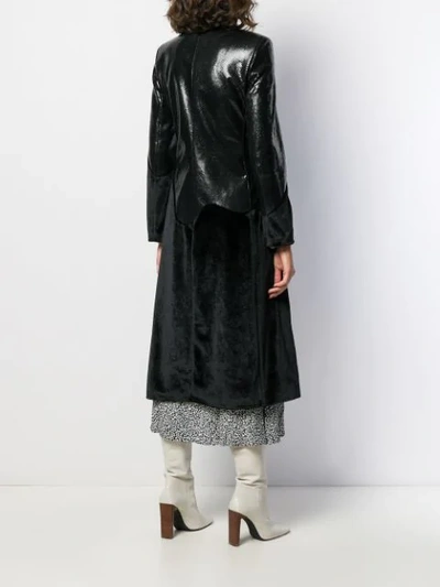 Shop Almaz Zipped Chest Pockets Coat In Black