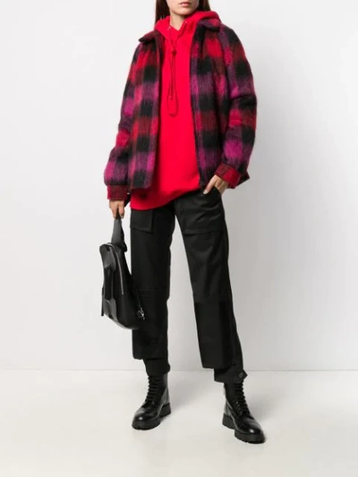 Woolrich Check Pattern Short Jacket In Red
