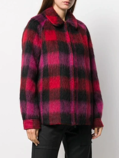 Woolrich Check Pattern Short Jacket In Red