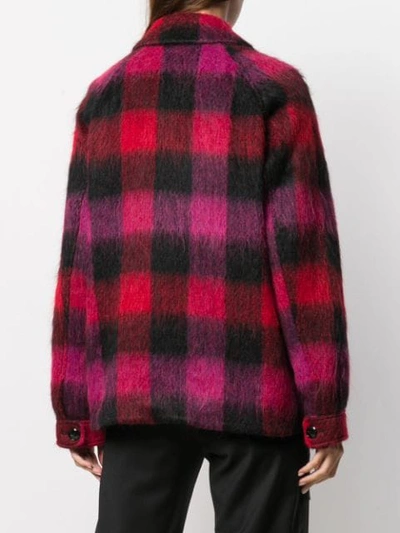 Shop Woolrich Check Pattern Short Jacket In Red