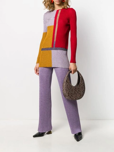 Shop Missoni Knitted Metallic Flared Trousers In L500e