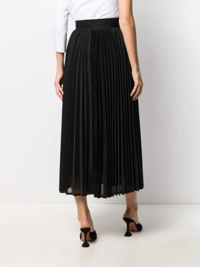 Shop Amuse Mid-length Pleated Skirt In Black