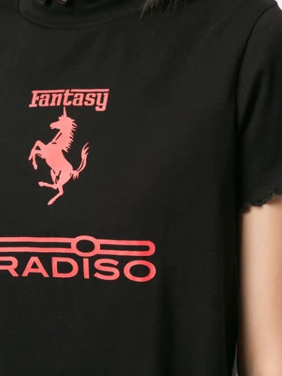 Shop Ground Zero Fantasy Paradiso Print T-shirt In Black