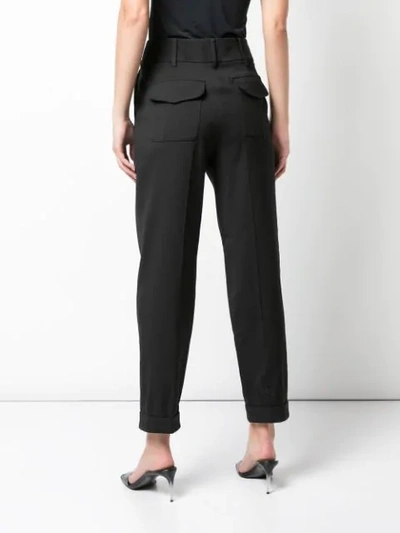 Shop Arias Pleated Waist Trousers In Black