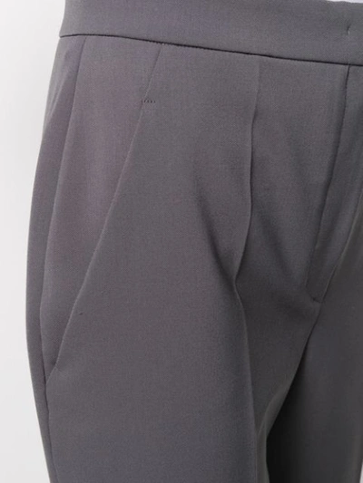 Shop Alberta Ferretti Cropped Trousers In Grey