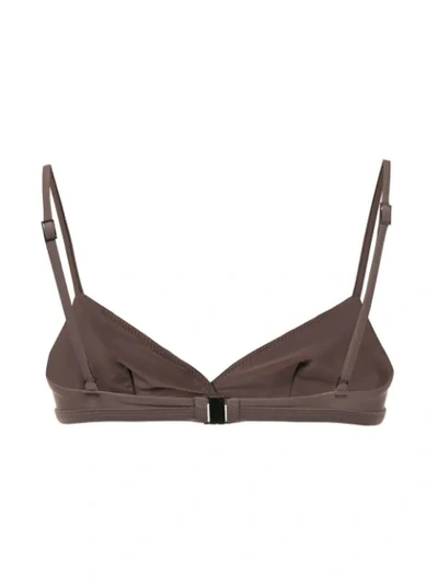 Shop Matteau Tri Crop Bikini Top In Brown