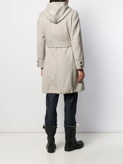 Shop Brunello Cucinelli Double-breasted Belted Coat In Neutrals