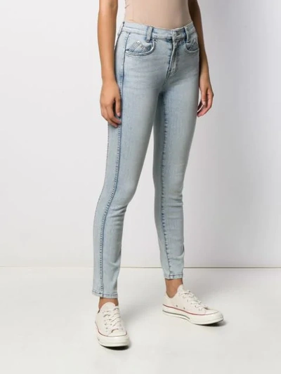 Shop Current Elliott Mid-rise Skinny Jeans In Blue