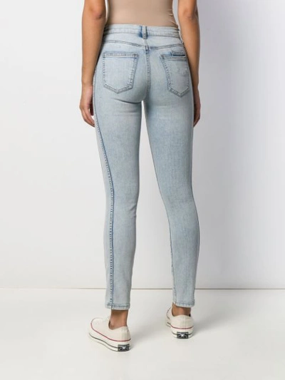 Shop Current Elliott Mid-rise Skinny Jeans In Blue