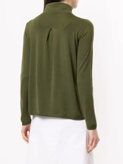 Shop Aspesi Fine Knit Turtleneck Sweater In Green