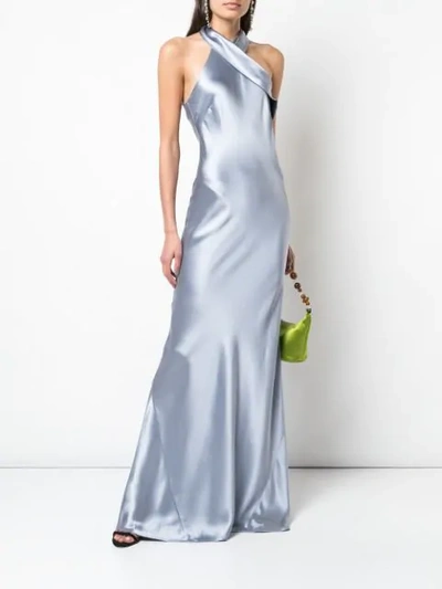 Shop Galvan Pandora Dress In Silver