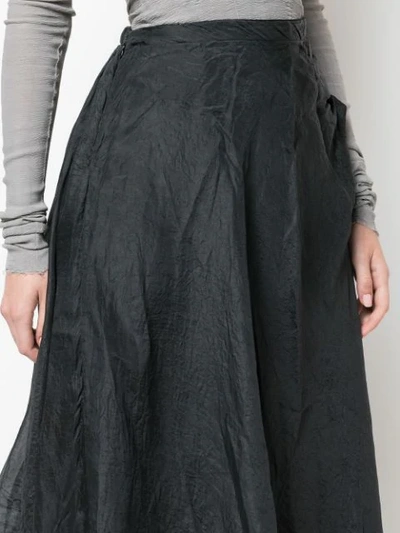 Shop Marc Le Bihan Asymmetric Hem Silk Skirt In Black