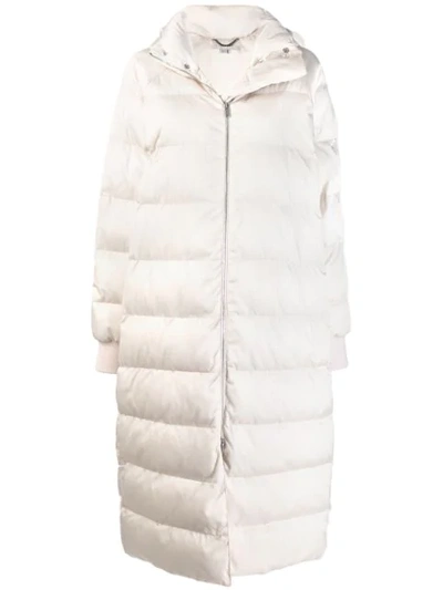 Shop Stella Mccartney Long Puffer Coat In White