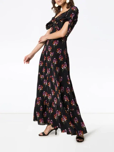 Shop Borgo De Nor Floral Print Maxi Dress - Black