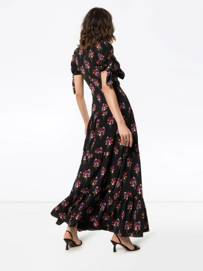 Shop Borgo De Nor Floral Print Maxi Dress - Black