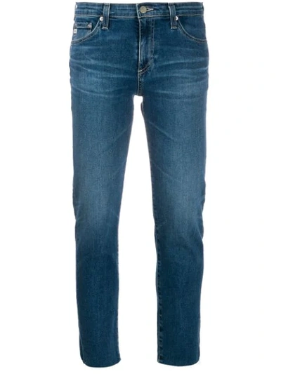 Shop Ag Jenas Prima Ankle Cropped Jeans In Blue