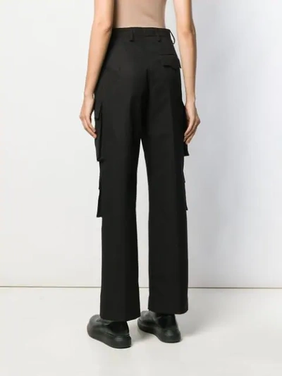 PRADA STRAIGHT-LEG CARGO TROUSERS - 黑色