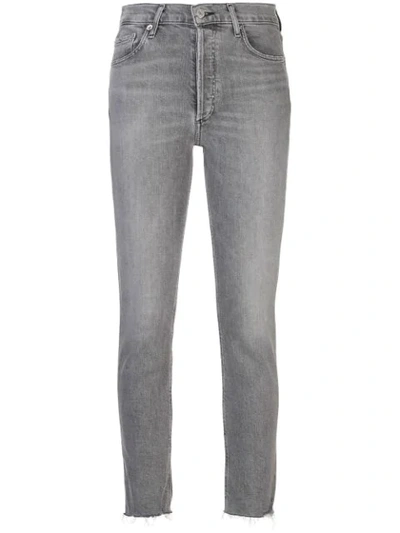 Shop Agolde Hoch Sitzende 'nico' Jeans In Grey