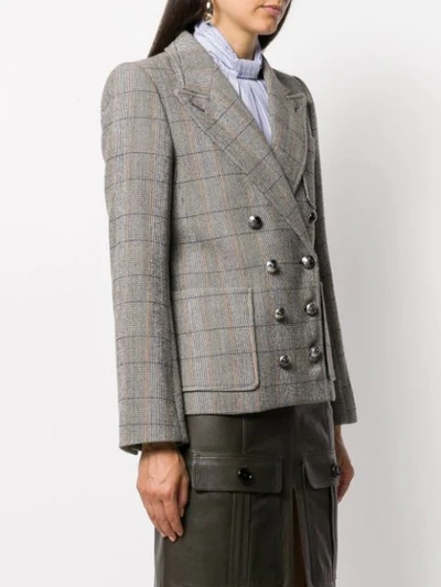 CHECKED DOUBLE-BREASTED JACKET