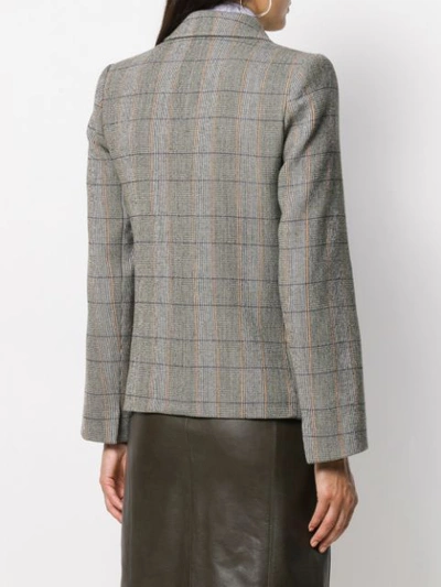 Shop Chloé Checked Double-breasted Jacket In Neutrals