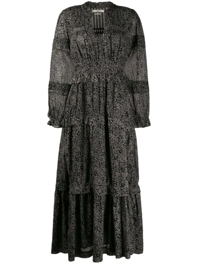 Shop Isabel Marant Étoile Likoya Maxi Dress In Black/white