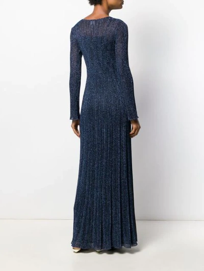 Shop M Missoni Lace Maxi Dress In L701g Blu