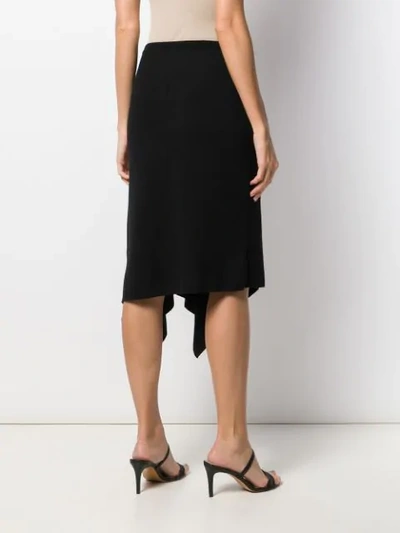 Shop Diane Von Furstenberg Asymmetric Midi Skirt In Black