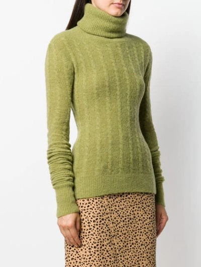 Shop Jacquemus Sofia Twist-knit Jumper In Green