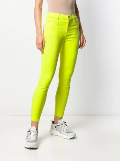 Shop J Brand Neon Skinny Jeans In Yellow