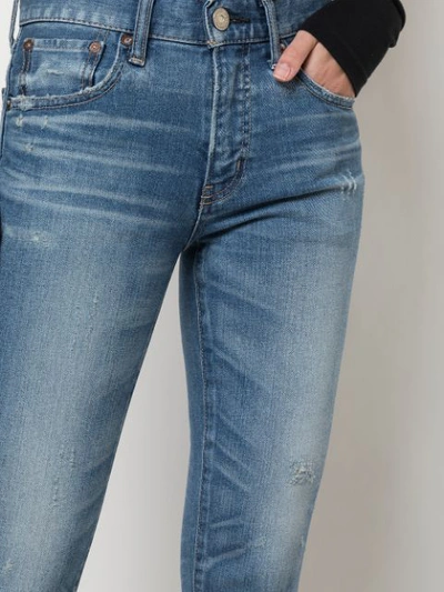 Shop Moussy Vintage Cropped Skinny Jeans In Blue