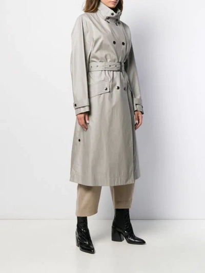 Shop Isabel Marant Tatiana Trench Coat In Grey